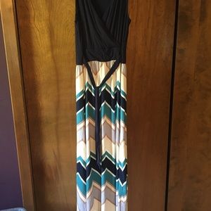Large maternity maxi dress.